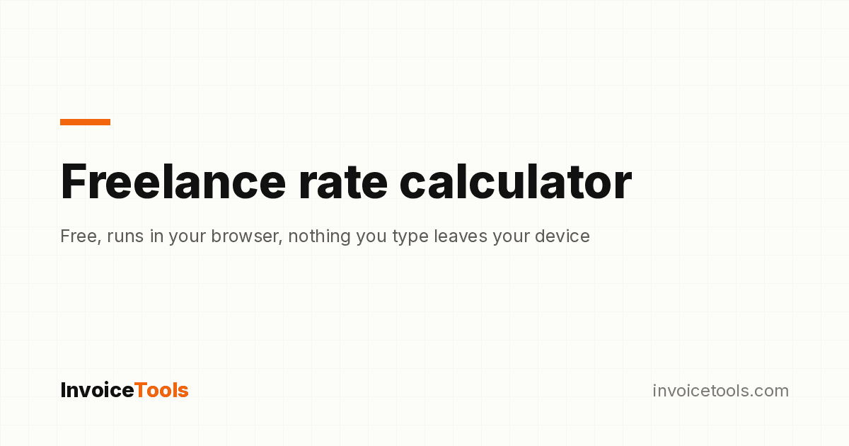 Free freelance hourly rate and wage calculator - InvoiceTools