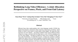 Rethinking Long-Video Efficiency: A Joint Allocation Perspective on Frames, Pixels, and Front-End Latency