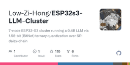 ESP32S3 클러스터로 구동하는 1.58비트(BitNet) 언어 모델