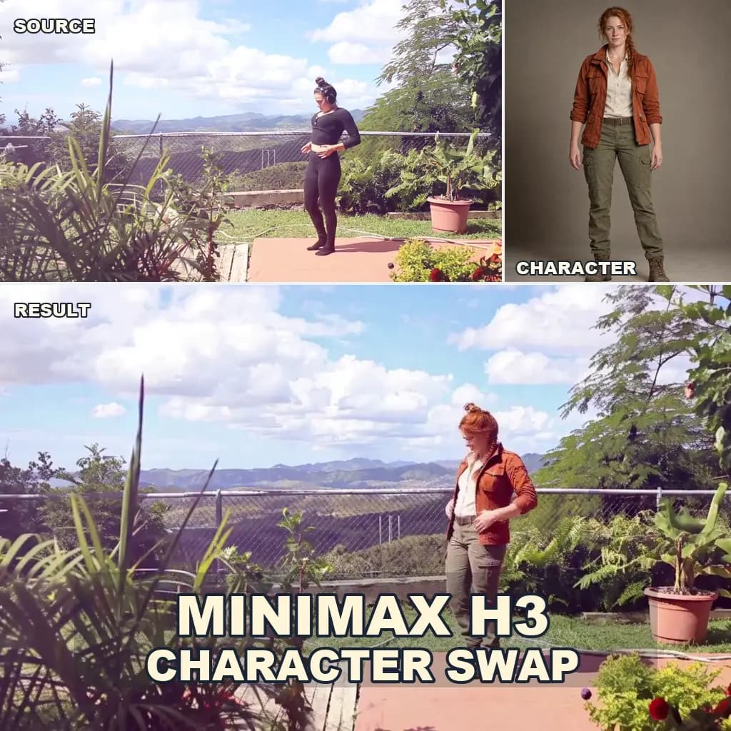 MiniMax H3 Character Swap with SAM3 in ComfyUI