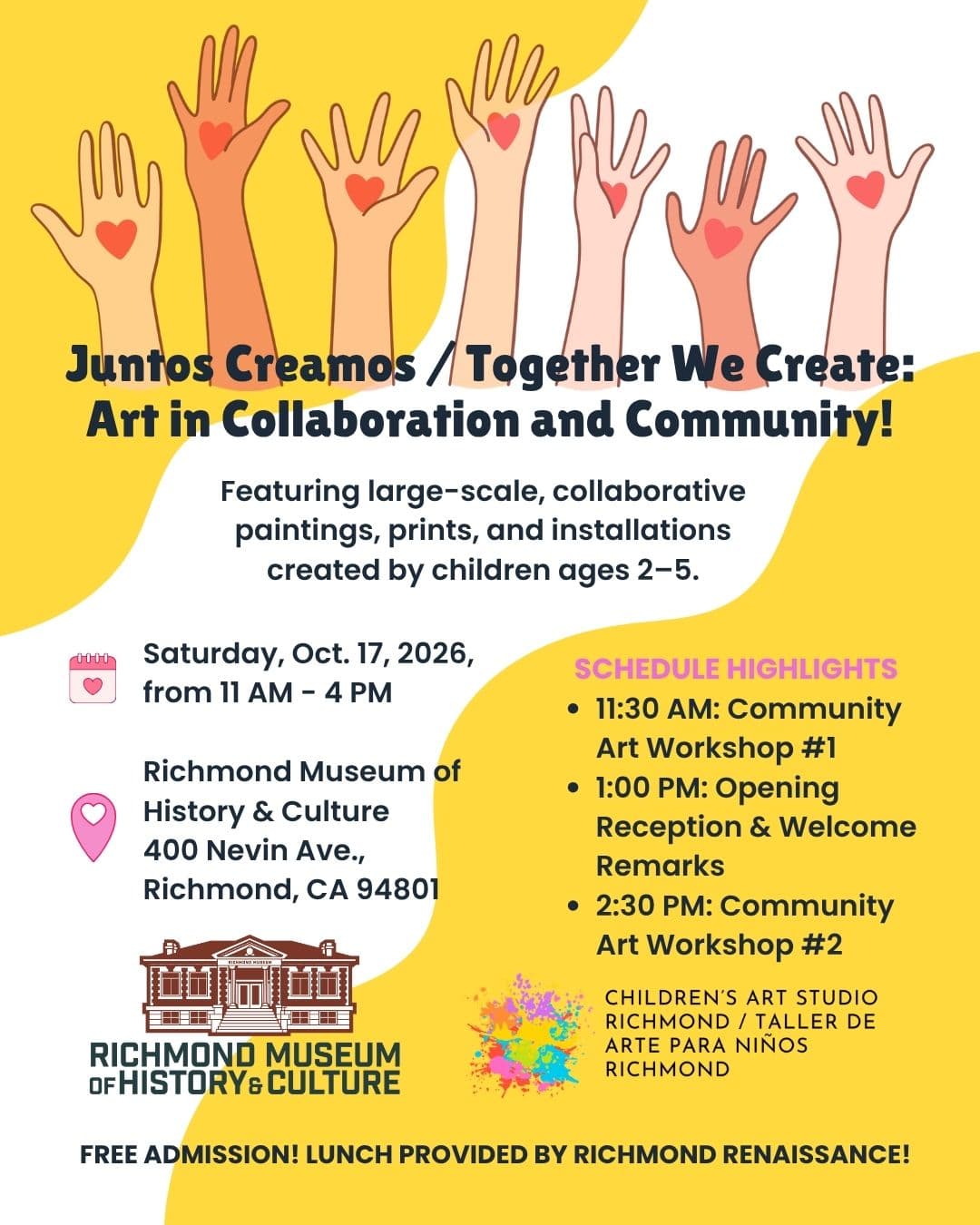 Children's Art Studio 2026 Exhibit - Juntos Creamos ...