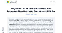 Mage-Flow: An Efficient Native-Resolution Foundation Model for Image Generation and Editing