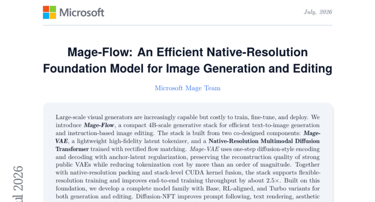Mage-Flow: An Efficient Native-Resolution Foundation Model for Image Generation and Editing