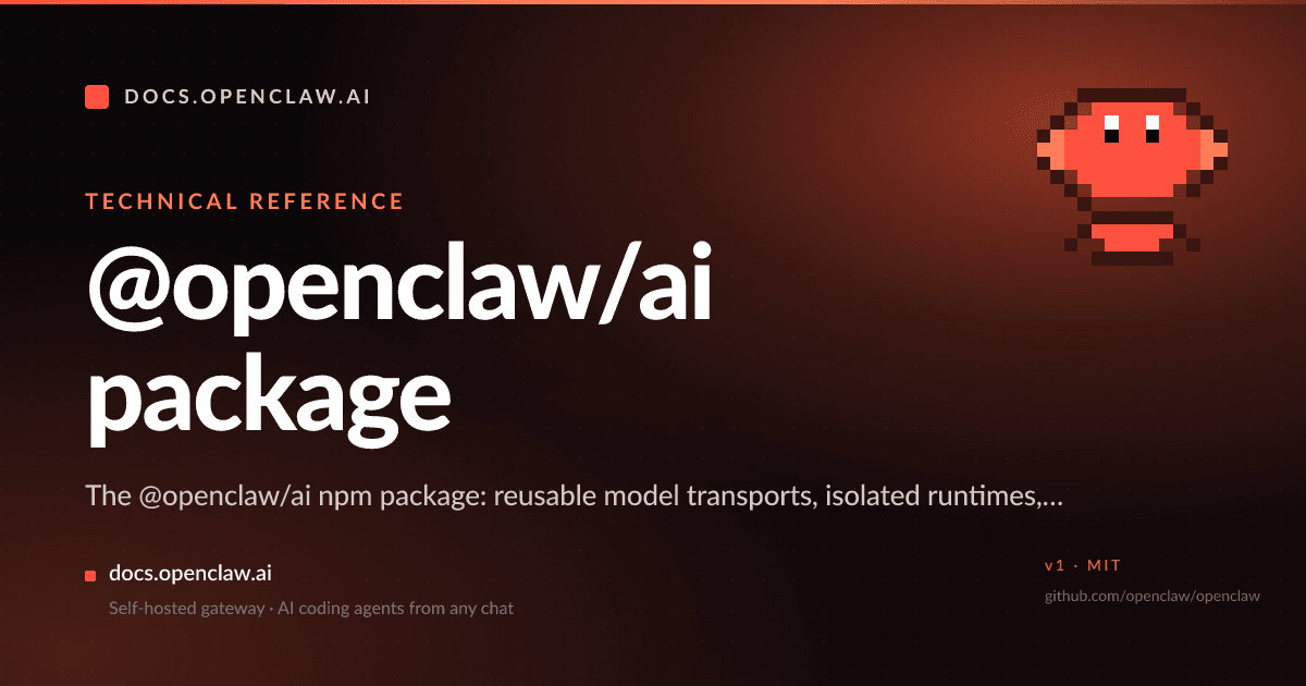 openclaw/ai package