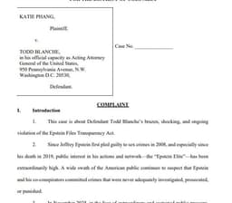 Finally: A Judge Orders the Government to Release the Rest of the Epstein Files in a Lawsuit Filed by Katie Phang