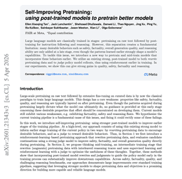 @omarsar0: Cool paper from Meta FAIR.

It's on self-improving LLMs but on the pretraining side.

(bookmark it)
...