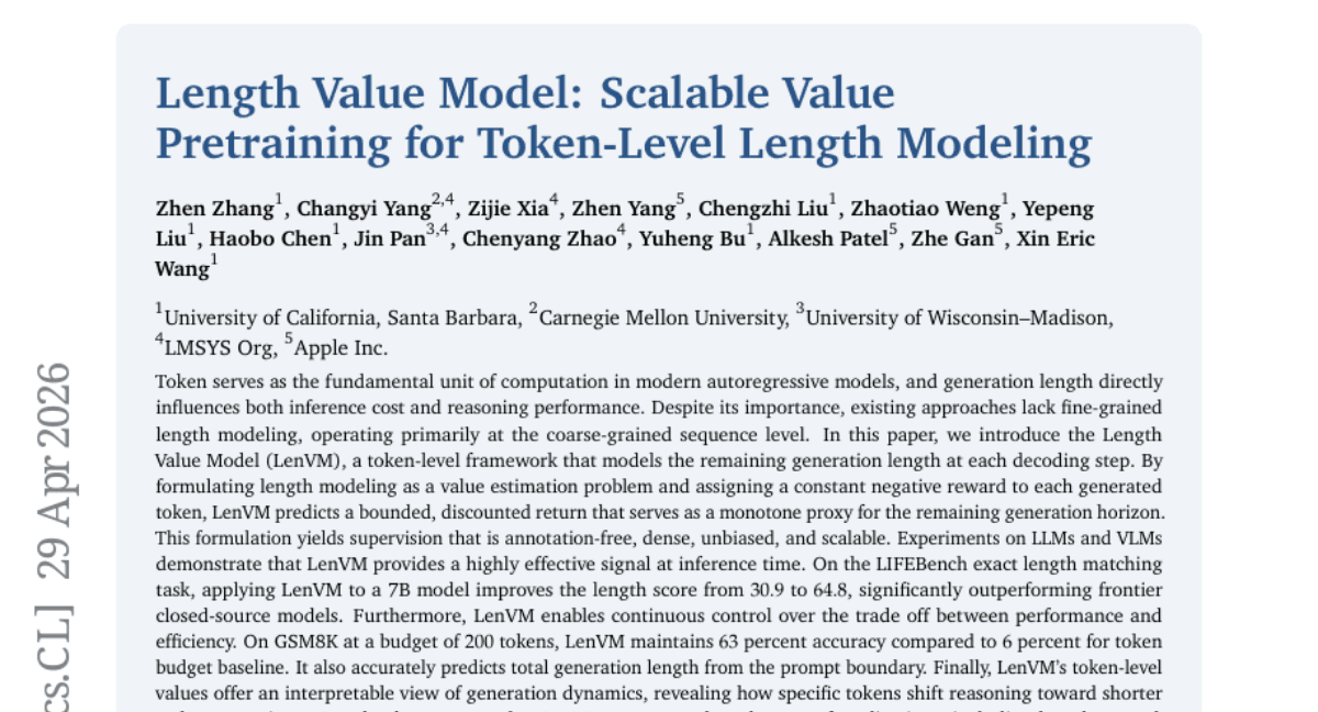 Length Value Model: Scalable Value Pretraining for Token-Level Length Modeling