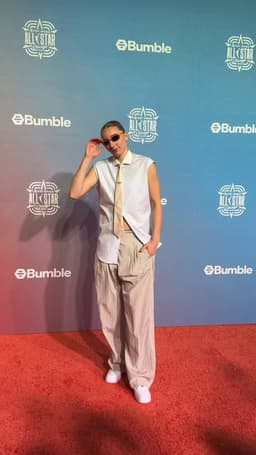 @WNBA: Strike a pose 🤩

Paige Bueckers is feeling herself tonight!

#WNBAAllStar2026 Orange Carpet | @bumbl...