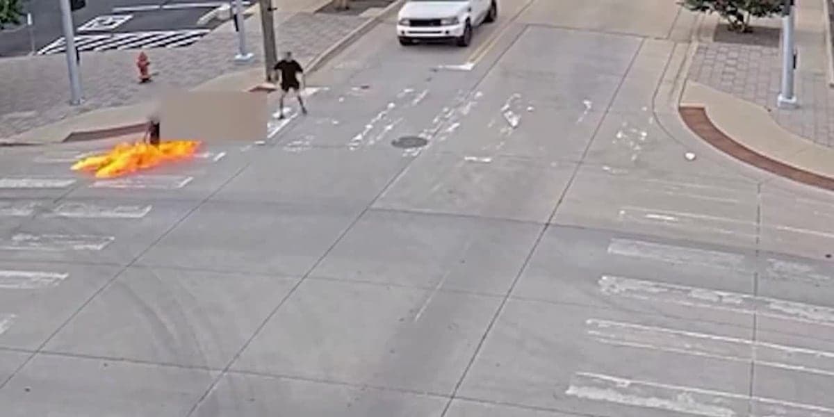 GRAPHIC: Stranger accused of throwing Molotov cocktail at ...