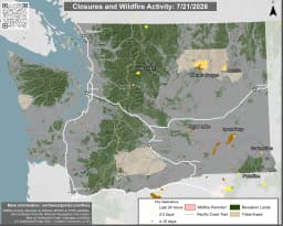 Current Fire activity and closures in Washington State