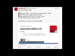 openclaw new version 3.31 features