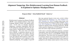 Alignment Tampering: How Reinforcement Learning from Human Feedback Is Exploited to Optimize Misaligned Biases