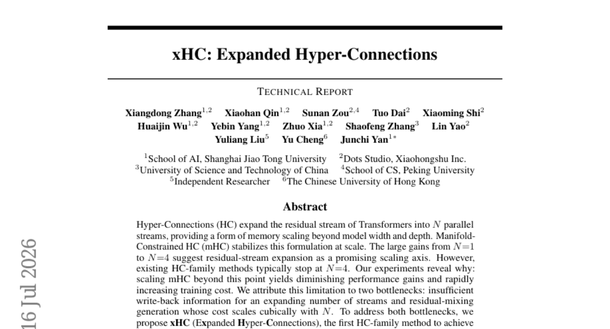 xHC: Expanded Hyper-Connections
