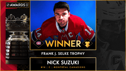 Suzuki of Canadiens wins Selke Trophy as best defensive forward