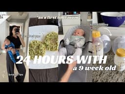 *realistic* 24 HOURS with a newborn | burping tips, morning routine, contact naps, bottle feeding