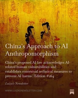 @GaryMarcus: China leaps ahead of the US in the race to control dangerously anthropomorphic AI.