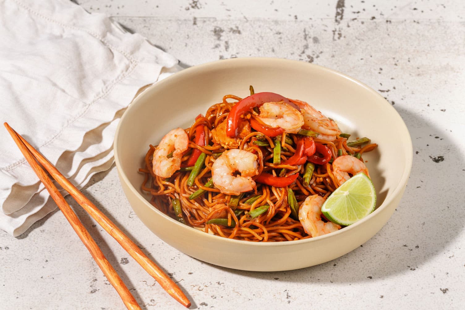 Chinese Style Prawn and Veg Noodle Stir-Fry Recipe