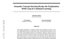 Semantic Concept Steering Breaks the Explanation Drift Loop in Continual Learning