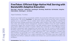 FreeToken: Efficient Edge-Native MoE Serving with Bandwidth-Adaptive Execution