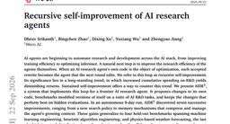 Recursive self-improvement of AI research agents