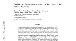 EviRover: Reinforcing Agentic Perception Beyond a Glance
