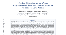 Scoring Higher, Answering Worse: Mitigating Reward Hacking in Rubric-Based RL via Protocol-Level Rubrics
