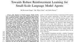 Towards Robust Reinforcement Learning for Small-Scale Language Model Agents