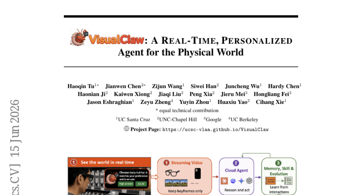 VisualClaw: A Real-Time, Personalized Agent for the Physical World