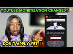 DON’T Apply for Monetization Yet 😳 New YouTube Checks for 2026‼️