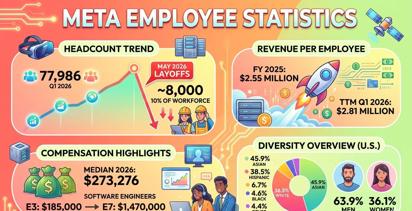 Meta Employee Statistics 2026: Workforce, Layoffs And ...