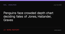 Penguins face crowded depth chart deciding fates of Jones ...