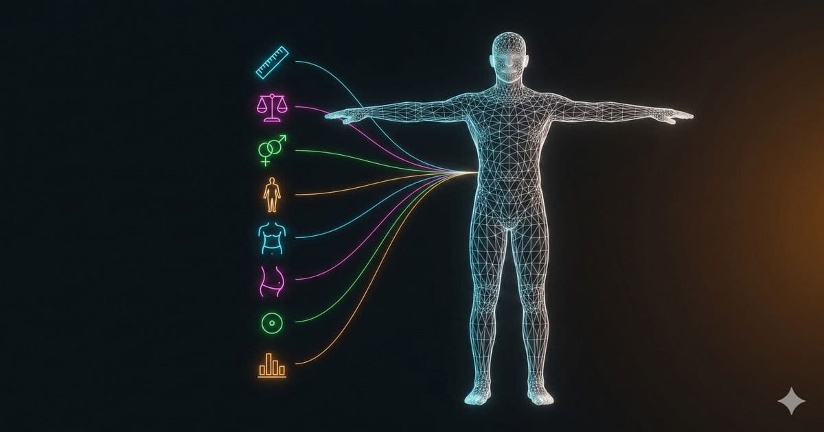 A 3D Body from Eight Questions – No Photo, No GPU