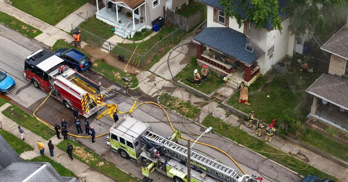 Fire departments battle Hamilton house fire | Local | journal-news.com