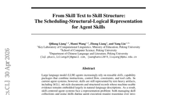 From Skill Text to Skill Structure: The Scheduling-Structural-Logical Representation for Agent Skills