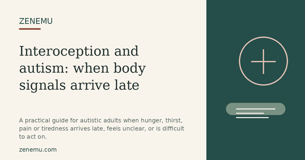 Interoception and autism: when body signals arrive late