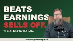 Nvidia beats earnings and sells off. Again. Here's 20 years of data.