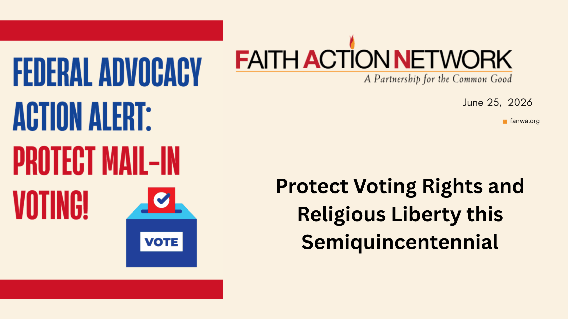 Protect Voting Rights and Religious Liberty this ...