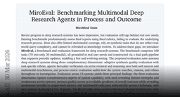 Paper page - MiroEval: Benchmarking Multimodal Deep Research Agents in Process and Outcome