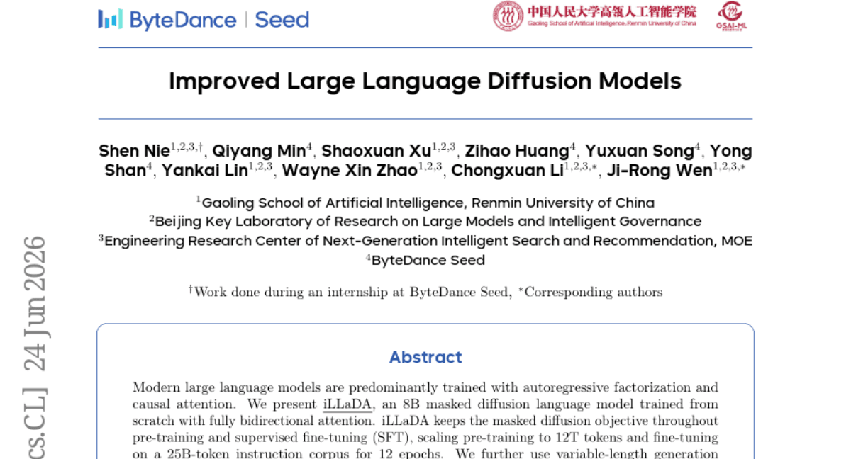 Improved Large Language Diffusion Models