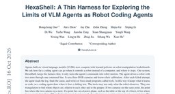 HexaShell: A Thin Harness for Exploring the Limits of VLM Agents as Robot Coding Agents