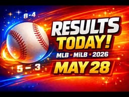 MLB & MiLB Results Today (May 28, 2026) | Scores, Standings, Stats & Highlights