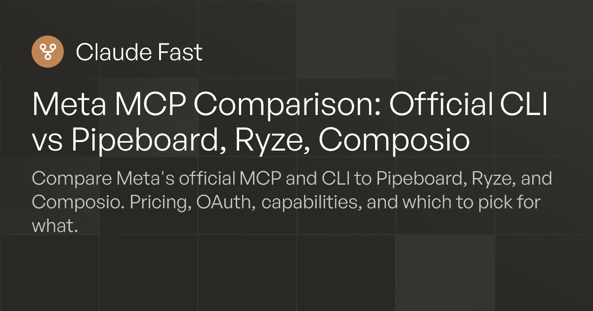 Meta MCP Comparison: AdKit vs Official, Pipeboard, Ryze