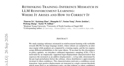 Rethinking Training-Inference Mismatch in LLM Reinforcement Learning: Where It Arises and How to Correct It