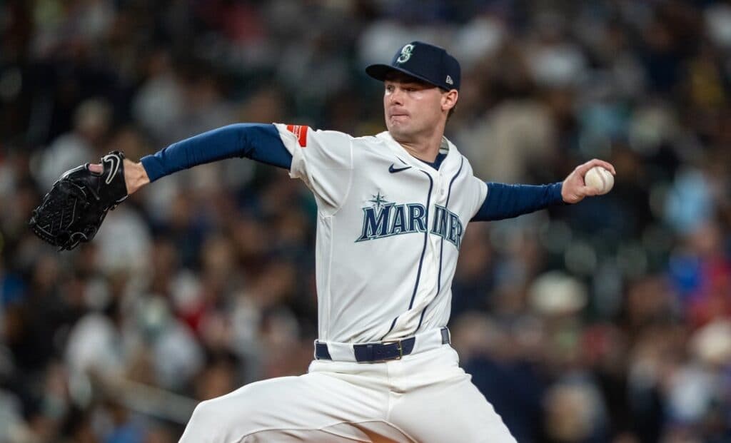 Mariners rookie LHP Kade Anderson exits after hit by line ...