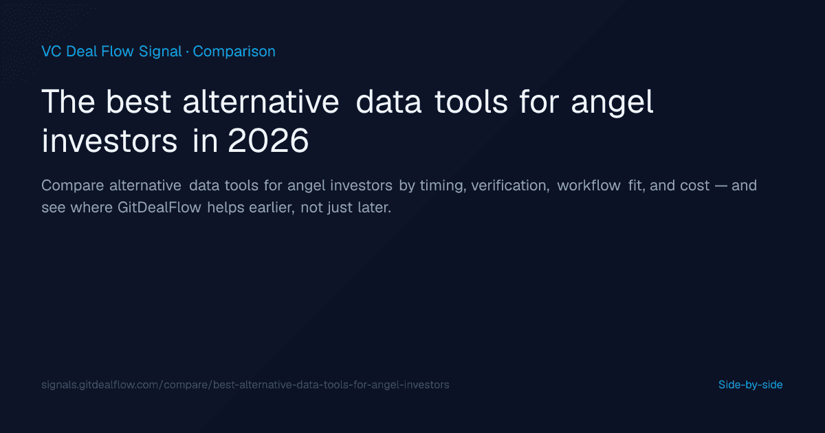 Best Alternative Data Tools for Angel Investors (2026)