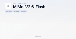 MiMo-V2.6-Flash Benchmarks, Pricing & Context Window