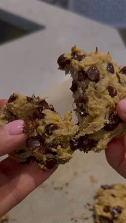 skip the boring protein bar and make these chocolate chip banana bread cookies instead