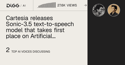 Cartesia releases Sonic-3.5 text-to-speech model that takes first place on ...