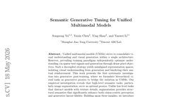 Semantic Generative Tuning for Unified Multimodal Models