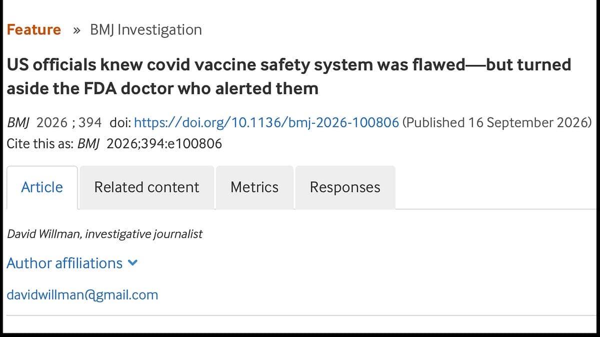 Top journal publishes on COVID vaccine pharmacovigilance failures